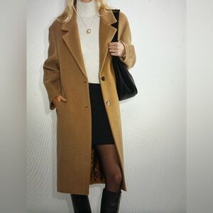 Wilfred Camel Cashmere Wool Blend Long Coat The Only Coat